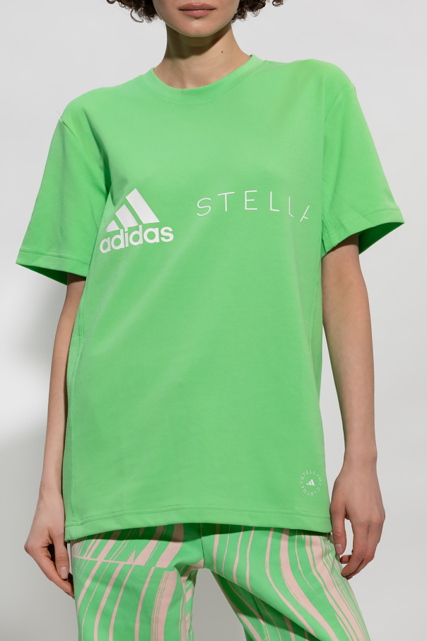 Green T - shirt with logo ADIDAS by Stella McCartney
